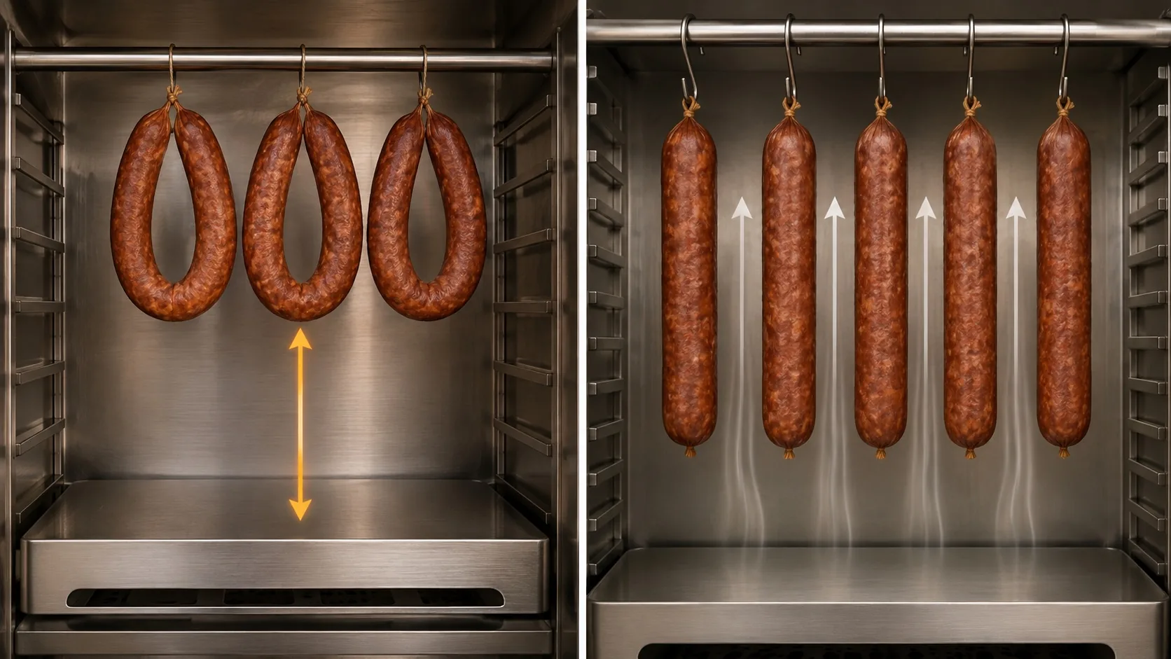 Illustration of clearance below hanging food