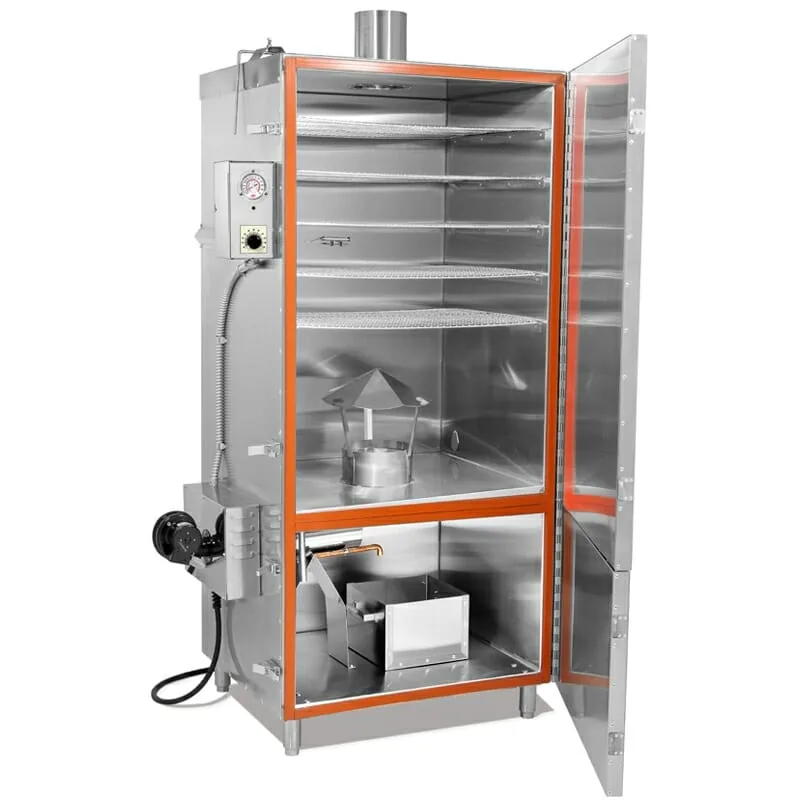 The Sausage Maker 100 lb Electric Smoker, shown with optional racks sold separately